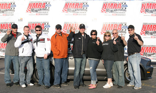 The Brenspeed Crew in Victory Lane celebrating their win at the NMRA Peach State Nationals.