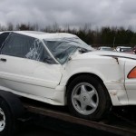Donor Mustang GT hatch in white w/ black interior and 80,000 original miles.
