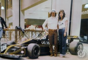 Steve & Liz Saleen with March race car